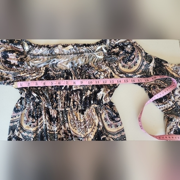 Boston Proper Paisley Black/Gold Maxi Dress Women's Size 6. - Picture 4 of 7